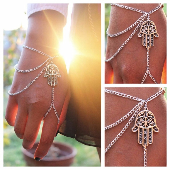 Jewelry - 'Follow Her' Tribal Palm Hand Finger Ring Bracelet